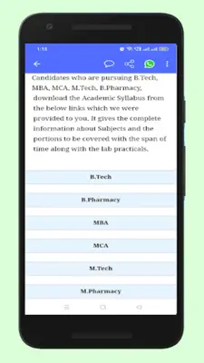 JNTU Fast Updates android App screenshot 1